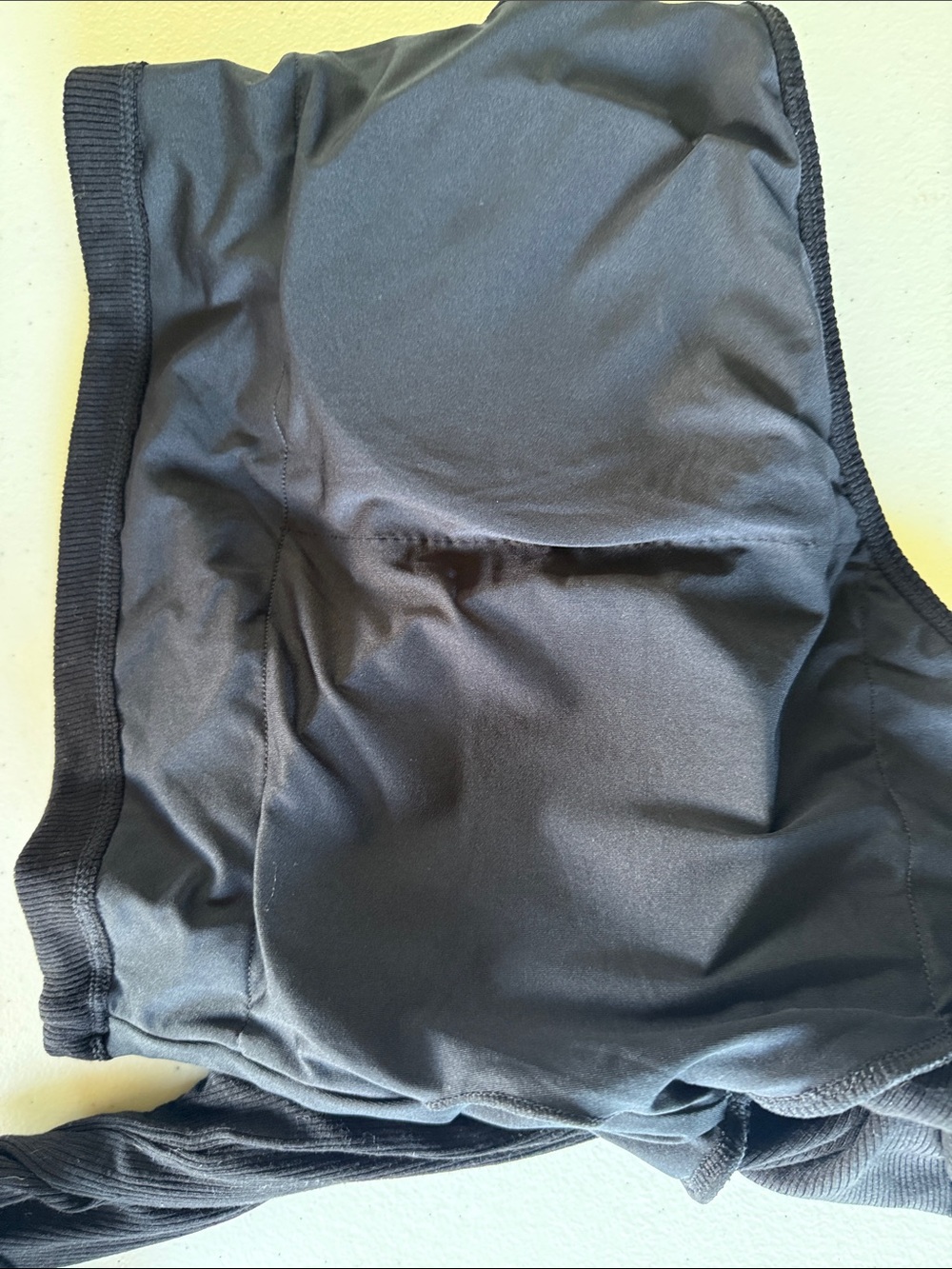 Klassy Network Cropped Black One-Shoulder Ribbed Top Long Sleeve - Picture 4 of 4